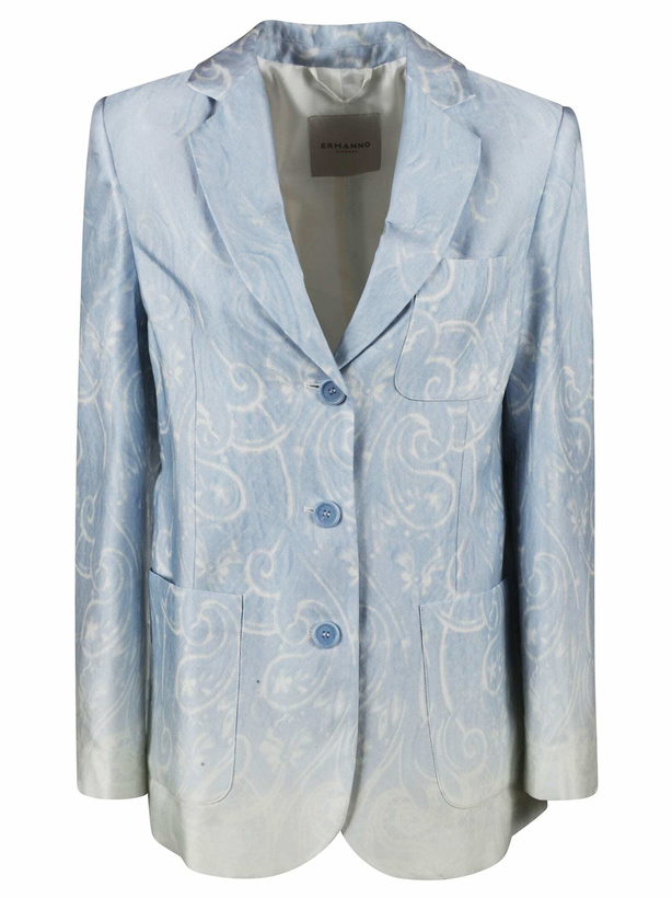 Photo: Ermanno Scervino Tri-pocket Printed Blazer