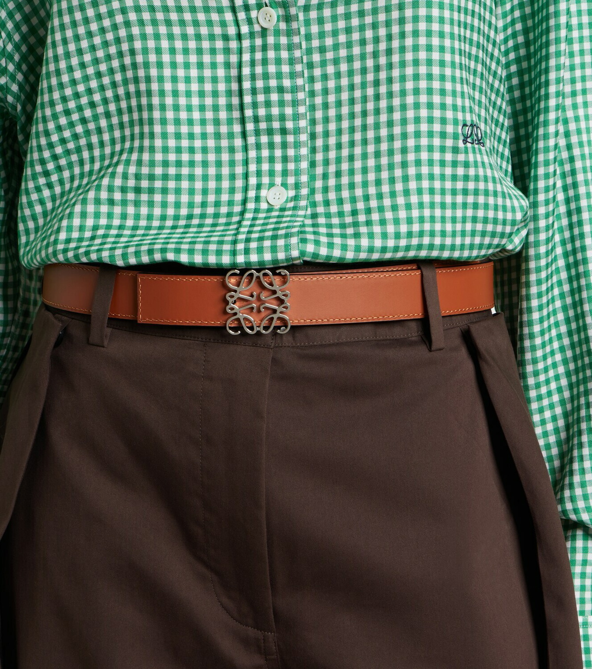 Loewe Anagram reversible leather belt