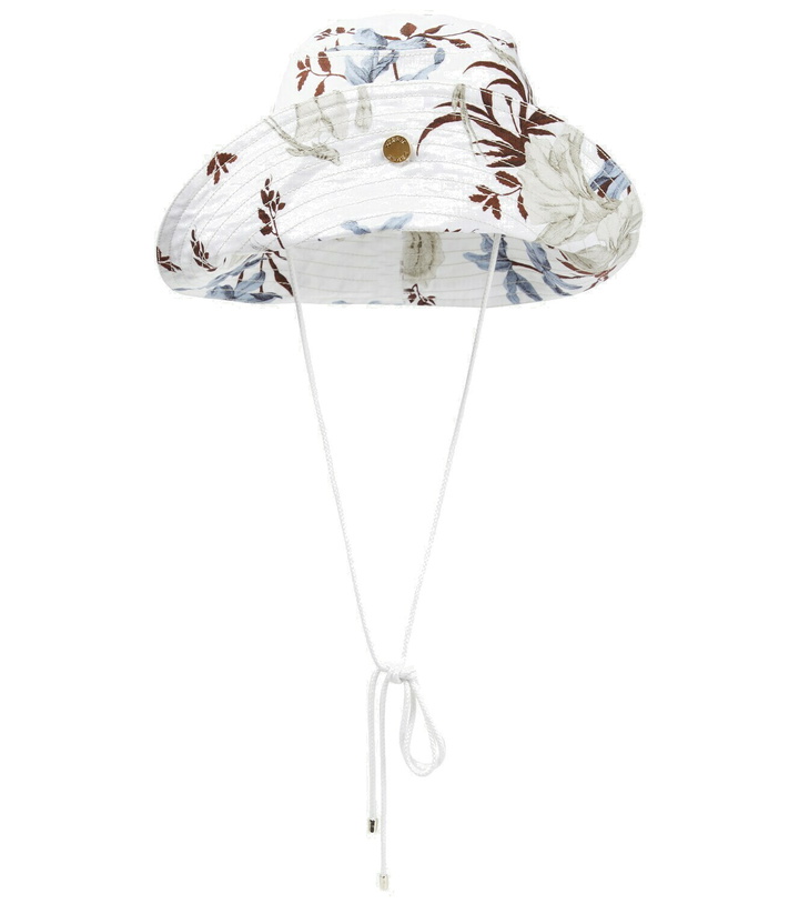 Photo: Erdem - Floral linen-blend bucket hat