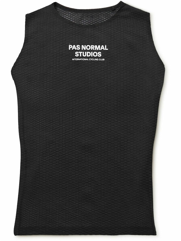 Photo: Pas Normal Studios - Logo-Print Stretch-Mesh Base Layer - Black