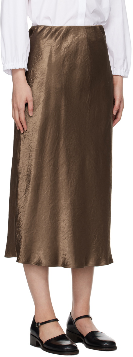 Max Mara Leisure Brown Alessio Midi Skirt