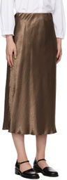 Max Mara Leisure Brown Alessio Midi Skirt