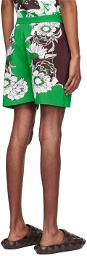 Valentino Green Viscose Shorts