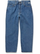 WTAPS - Barrel-Leg Embroidered Jeans - Blue