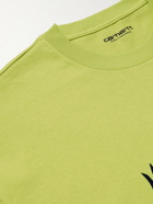 CARHARTT WIP - Printed Organic Cotton-Jersey T-Shirt - Yellow