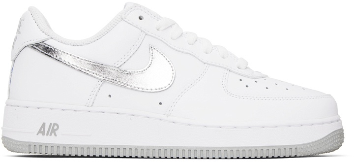 Photo: Nike White 'Color of the Month' Air Force 1 Low Sneakers