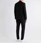 Hugo Boss - Helford Slim-Fit Stretch-Wool and Cotton-Blend Seersucker Suit - Black