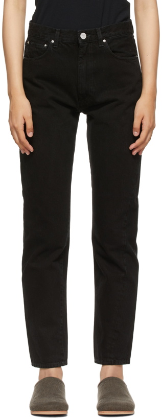 Photo: Totême Black Twisted Seam Jeans