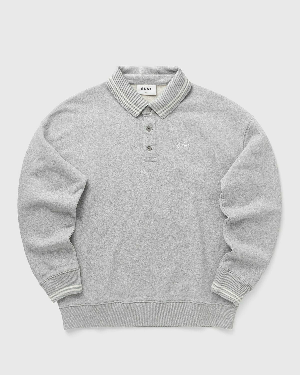 ØLÅF TIPPING DETAIL OVERSIZED POLO Grey Men