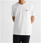 adidas Originals - Logo-Embroidered Printed Cotton-Jersey T-Shirt - White
