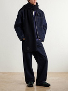 Canada Goose - Logo-Appliquéd Ribbed Wool and Cashmere-Blend Scarf - Black