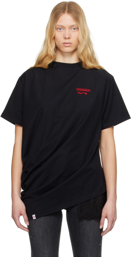 Photo: Charles Jeffrey LOVERBOY Black Topsy Turvy T-shirt