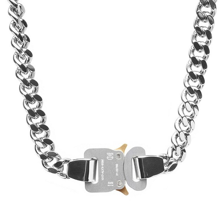 Photo: END. x 1017 ALYX 9SM 'Neon' Coloured Link Necklace in Silver/Purple
