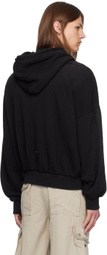C2H4 Black Crooked Hoodie