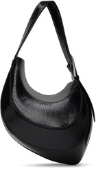 Mugler Black Small Snake Spiral Curve Bag