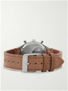 Timex - Q Diver Chronograph 40mm Stainless Steel and Leather Watch