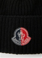 Logo Patch Beanie Hat in Black