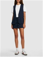 REMAIN - Buttoned Viscose Blend Mini Skirt