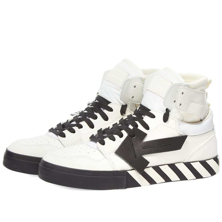 Photo: Off-White High Top Vulcanized Leather Sneaker