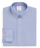 Brooks Brothers Men's Madison Relaxed-Fit Dress Shirt, Non-Iron Tab Collar | Light Blue