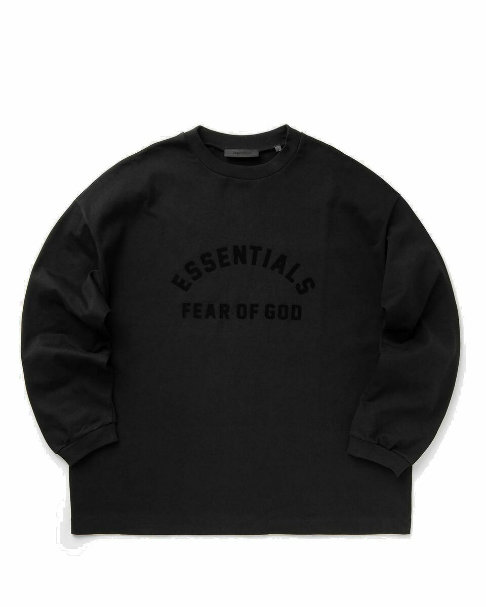 Photo: Fear Of God Essentials Essentials L/S Tee Black - Mens - Longsleeves