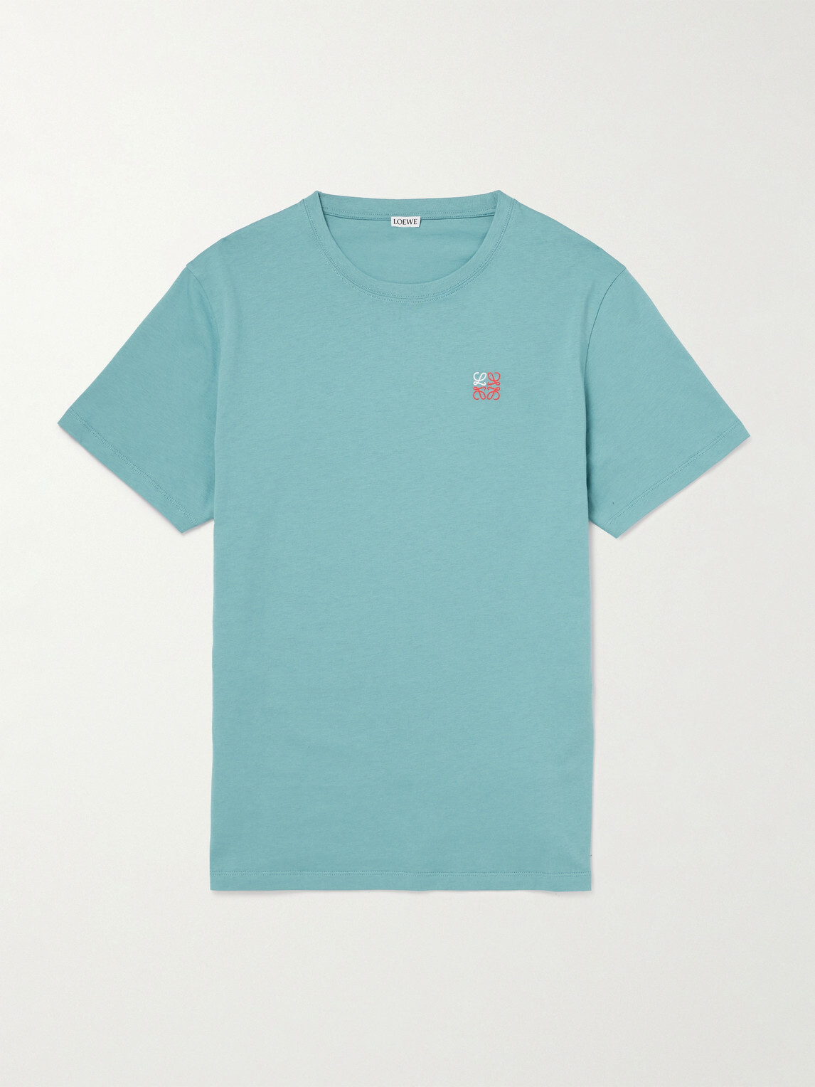 LOEWE - Slim-Fit Logo-Embroidered Cotton-Jersey T-Shirt - Blue Loewe