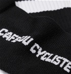 Cafe du Cycliste - Striped Stretch-Knit Cycling Socks - White