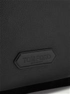 TOM FORD - Suede-Trimmed Full-Grain Leather Backpack