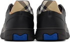 Burberry Black Leather & Check Terrace Sneakers​