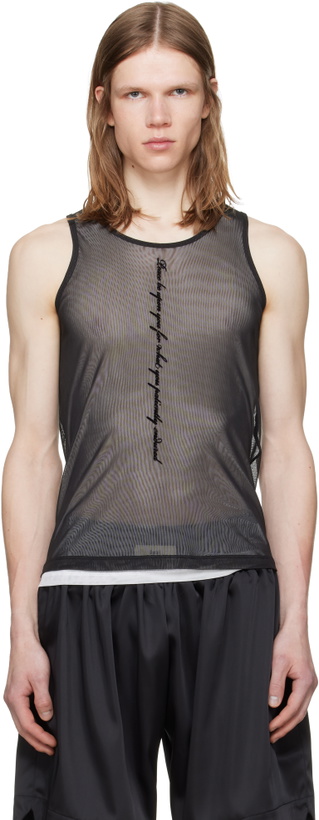 Photo: GmbH Black Mesh Tank Top