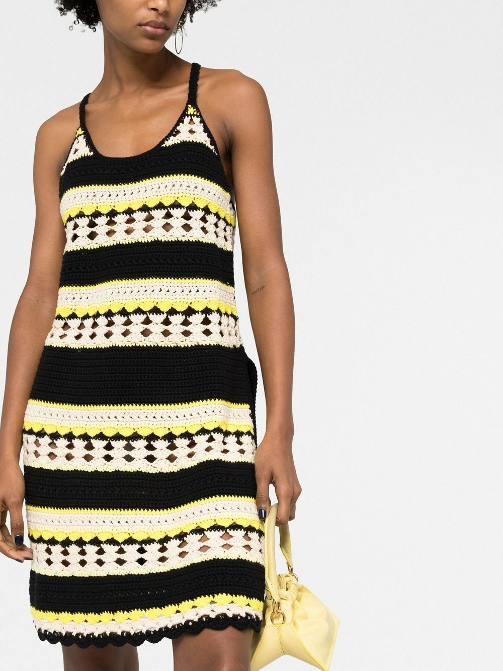 ganni crochet mini dress Crocheted minidress in multicoloured - Ganni