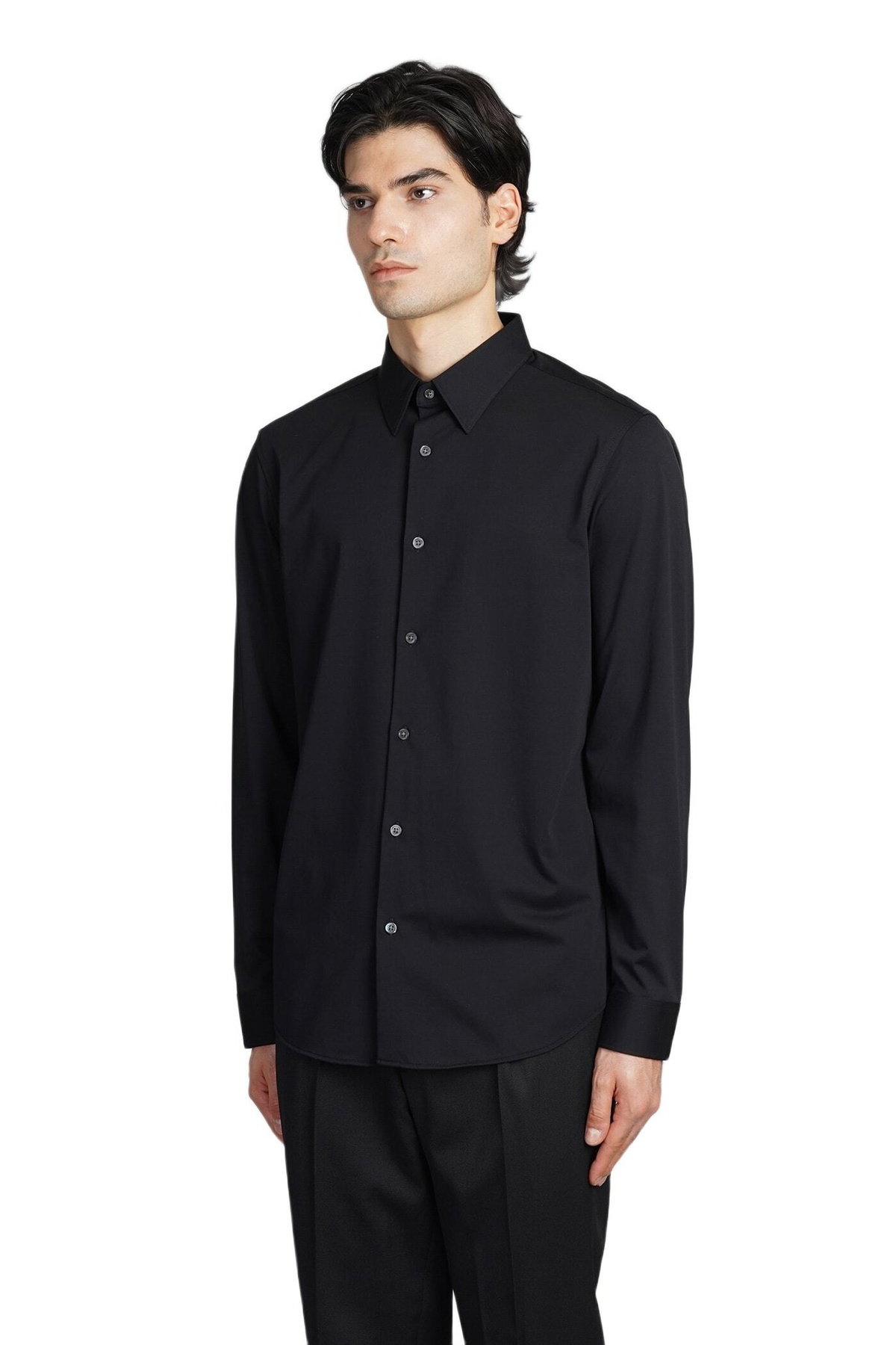 Theory Sylvain Shirt In Black Cotton