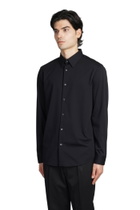 Theory Sylvain Shirt In Black Cotton