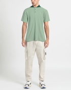 Maison Kitsuné Mens Polo shirt in Sage green