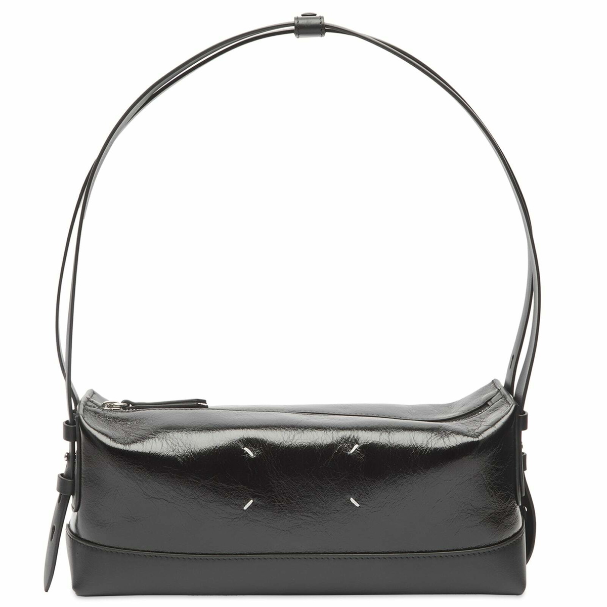 Maison Margiela Women's Small Baguette Bag in Black/Black 