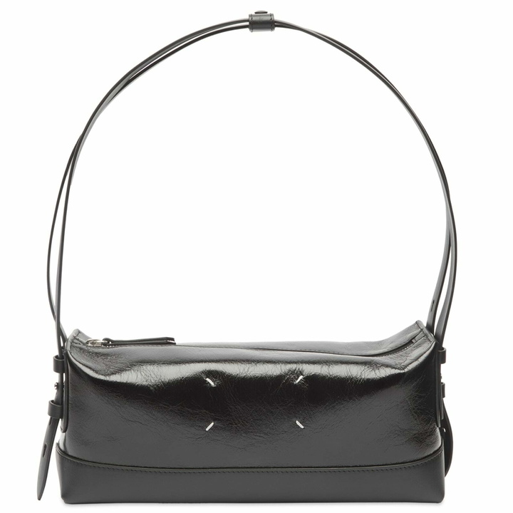 Photo: Maison Margiela Women's Small Baguette Bag in Black/Black 