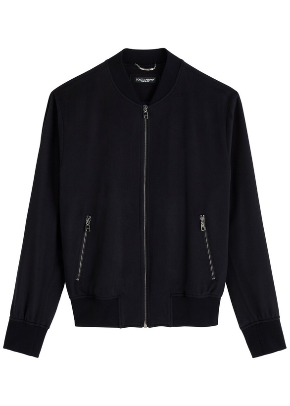 Photo: Dolce & Gabbana Cashmere Bomber Jacket Navy
