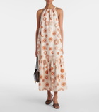 Asceno Ibiza printed linen and cotton maxi dress