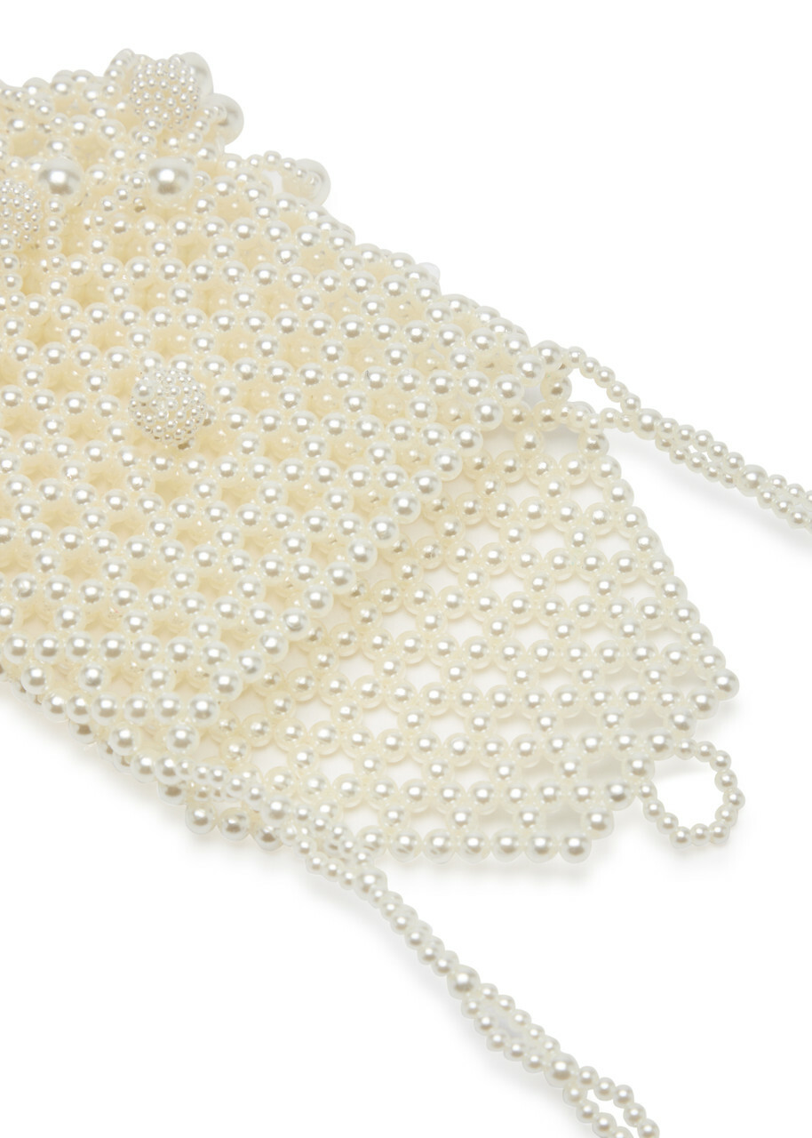 【英国発Sister Jane】Bessie beaded faux pearl cross-body bag Sister Jane Bessie Beaded Faux Pearl Cross-body bag - White