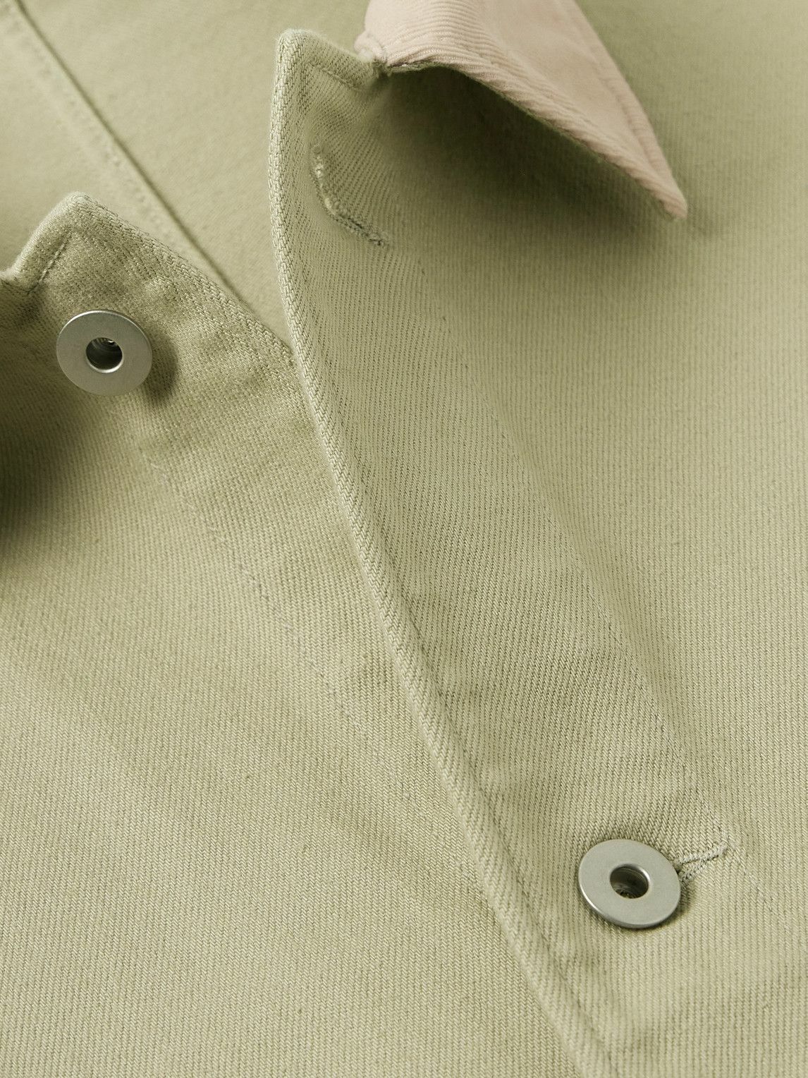 Club Monaco - Corduroy-Trimmed Cotton-Blend Twill Jacket - Green