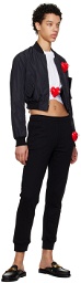 Moschino Black Inflatable Heart Lounge Pants