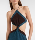 Oséree Lumière cutout halterneck maxi dress