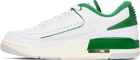 Nike Jordan White & Green Jordan 2/3 Sneakers