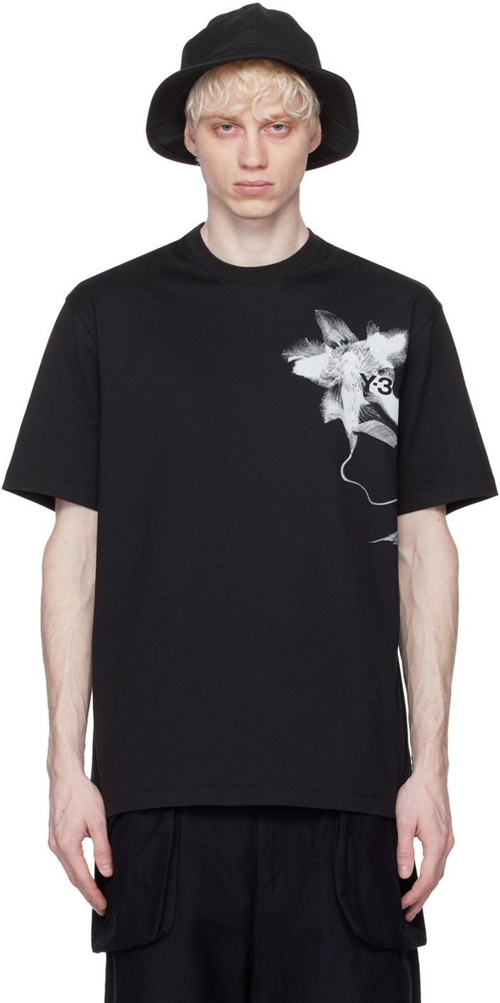 Y-3 Black Graphic T-Shirt Y-3