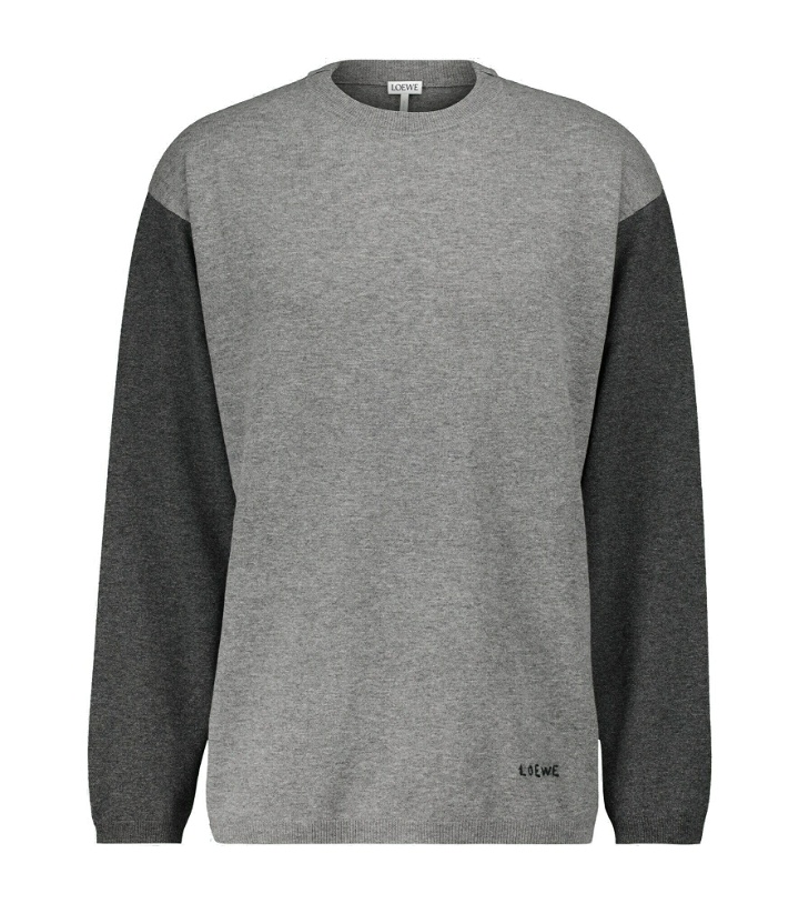 Photo: Loewe - Colorblocked crewneck sweater