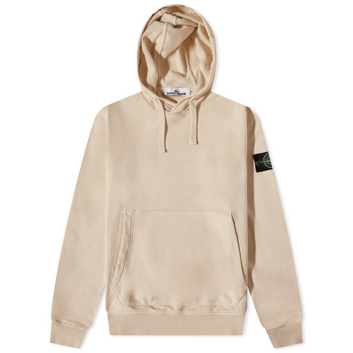 Photo: Stone Island Men's Garment Dyed Popover Hoody in Dove Grey