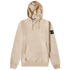 Stone Island Men's Garment Dyed Popover Hoody in Dove Grey