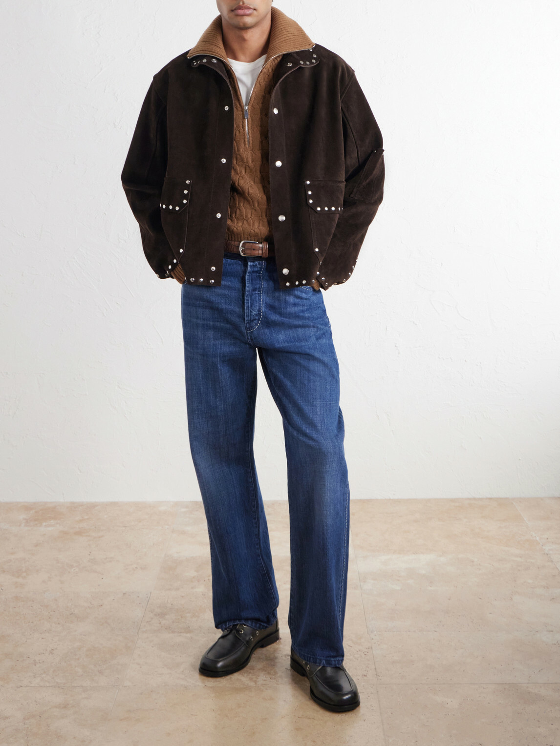 BODE - Studded Suede Jacket - Brown