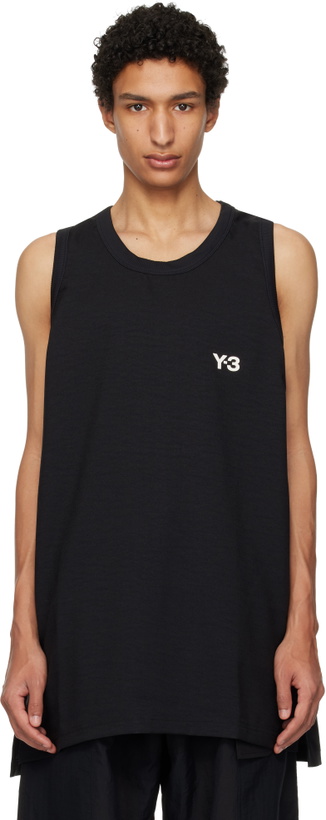 Photo: Y-3 Black Elegant Basketball Jersey Tank Top