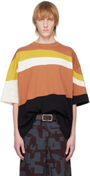 Dries Van Noten Orange Striped T-Shirt